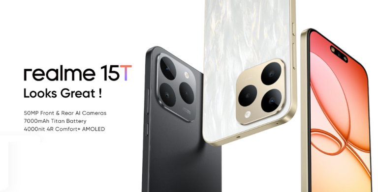 Realme 15T Debut in Bangladesh on October 12 with 7,000mAh battery and AI camera, priced at Tk 32,999 Realme 15T News Image.png