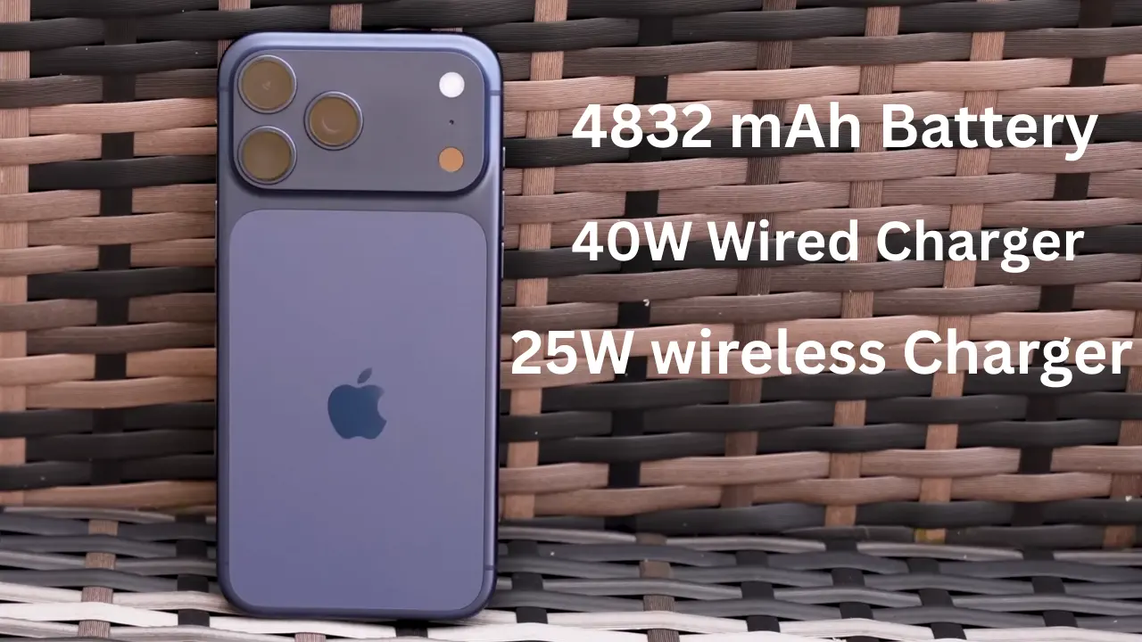 apple iphone 17 pro max battery charging image