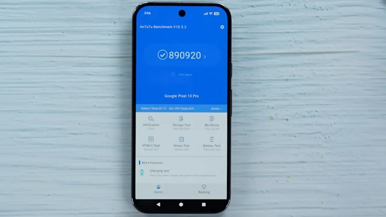 google pixel 10 pro an tu tu score image