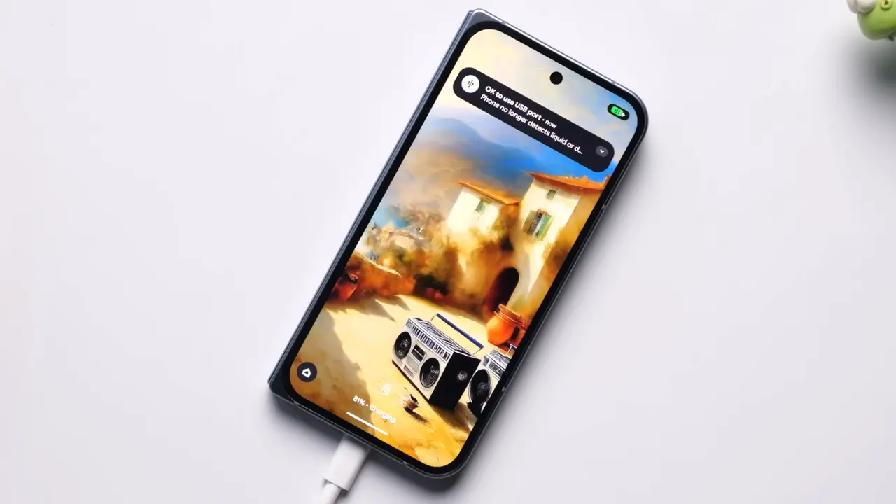 google pixel 10 pro fold battery charging image