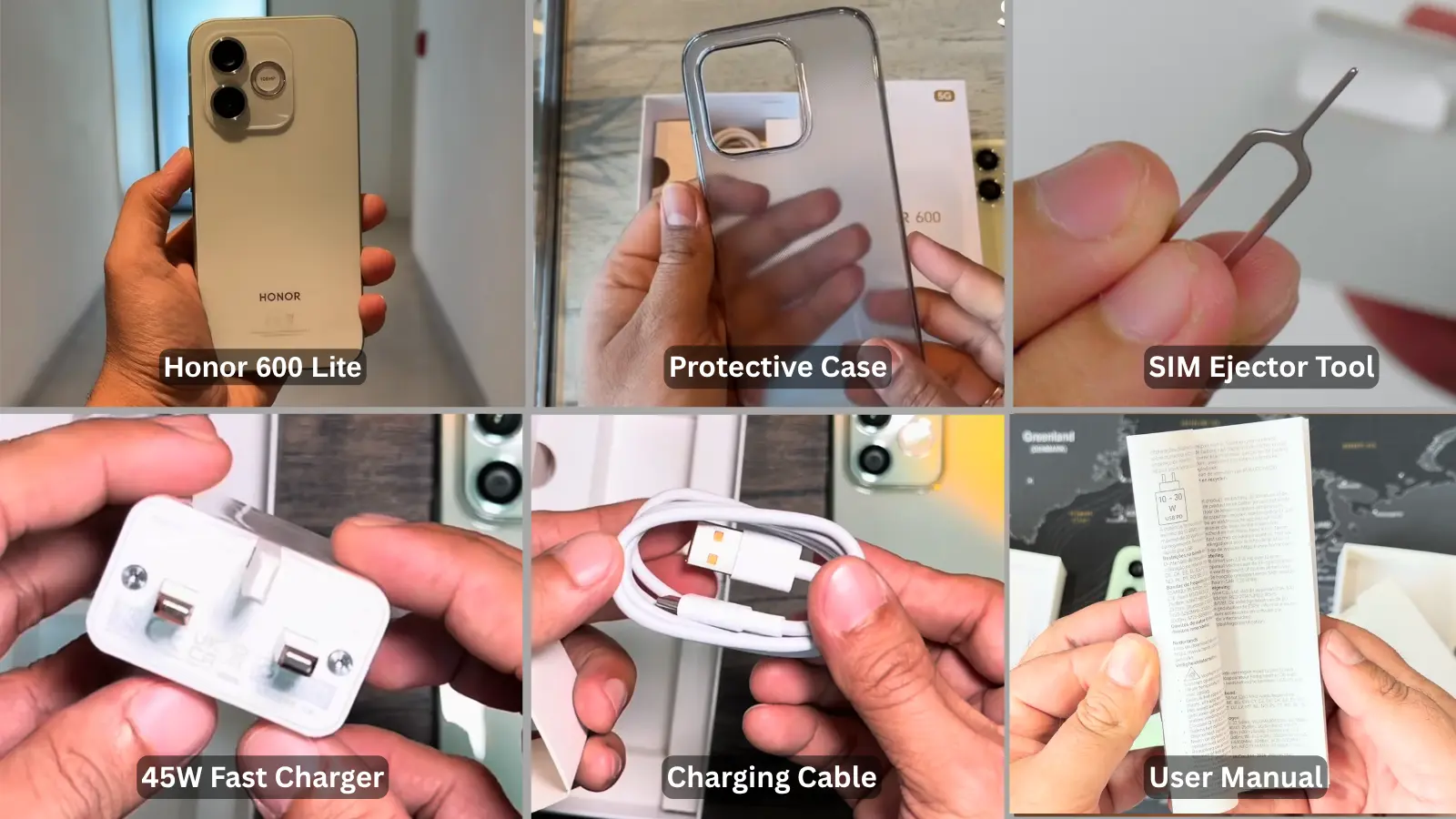 honor 600 lite box content image