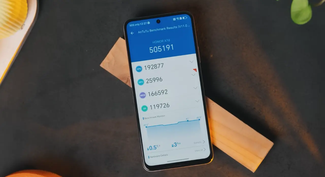Honor X7d AnTuTu Benchmark Image