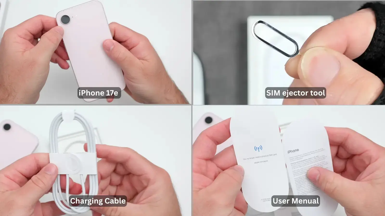 iphone 17e box content image