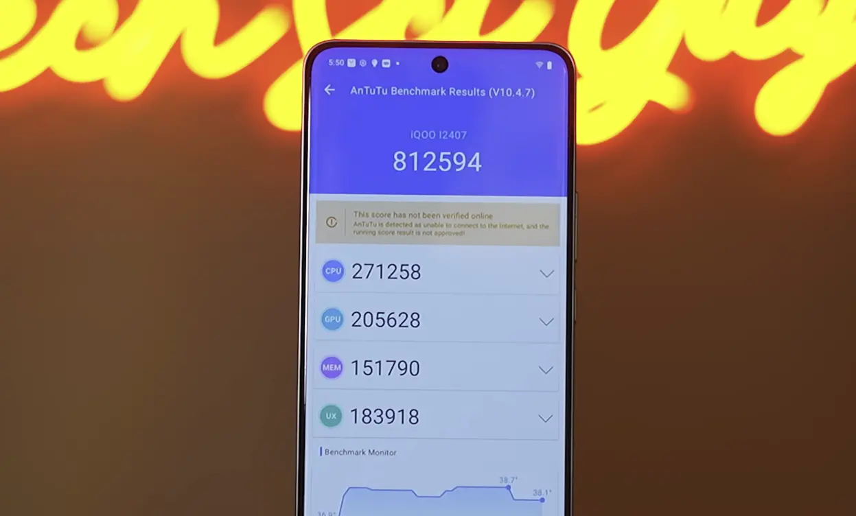 iQOO Z10 AnTuTu Benchmark & GeekBench Score Image