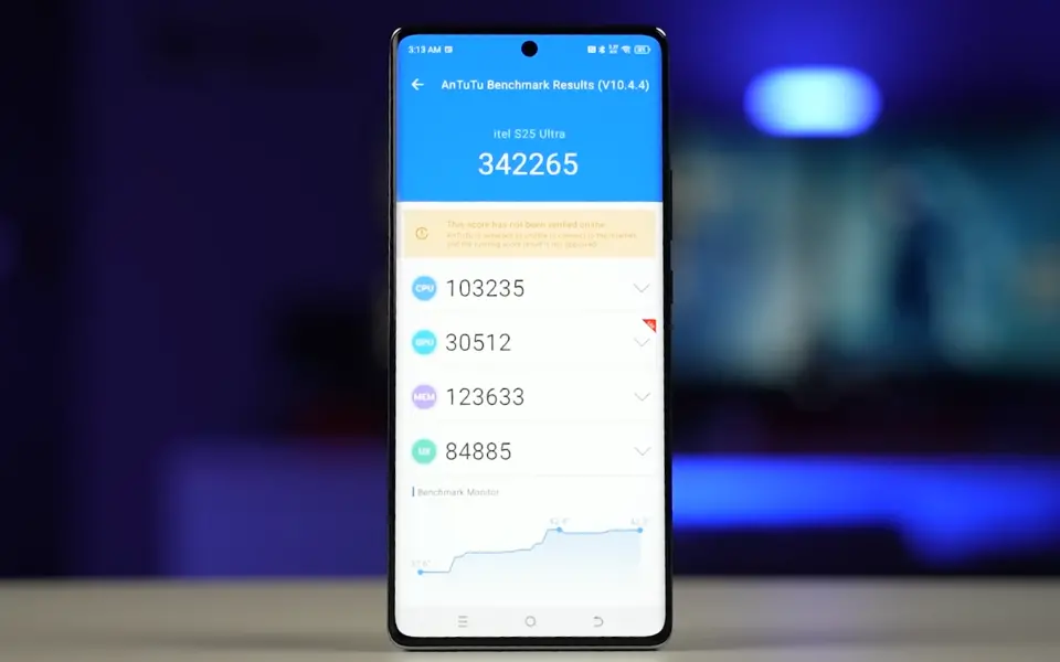 itel s25 ultra antutu benchmark score