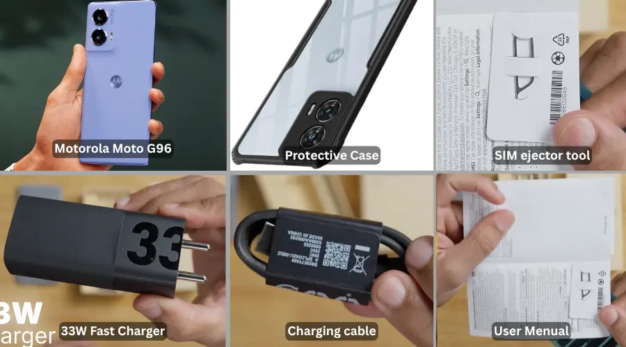 motorola moto g96 box content image