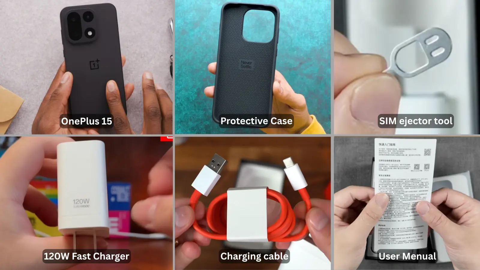 oneplus 15 box content