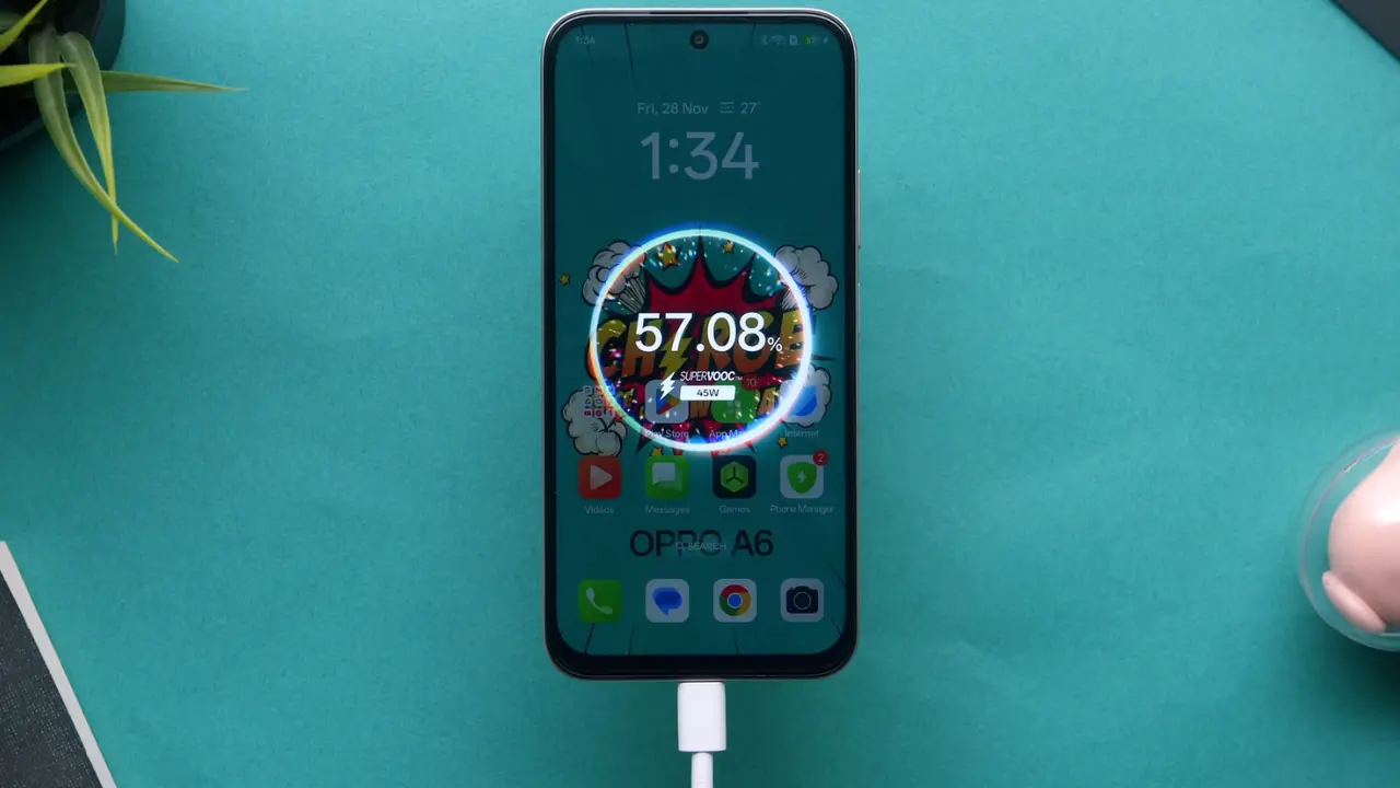oppo a6 battery charging image