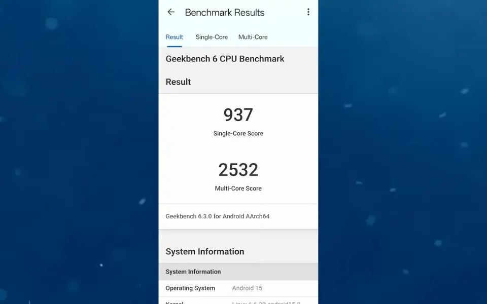 oppo reno 13 f geekbench score