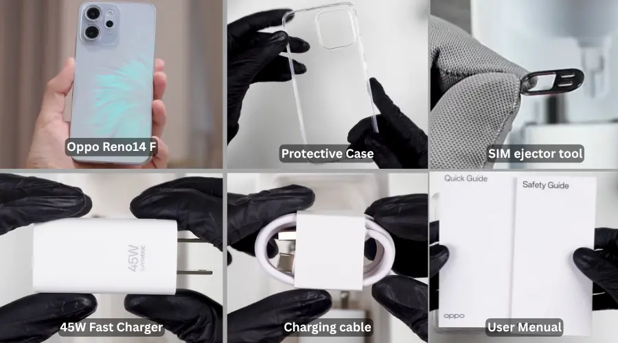 Oppo reno14 f box content image