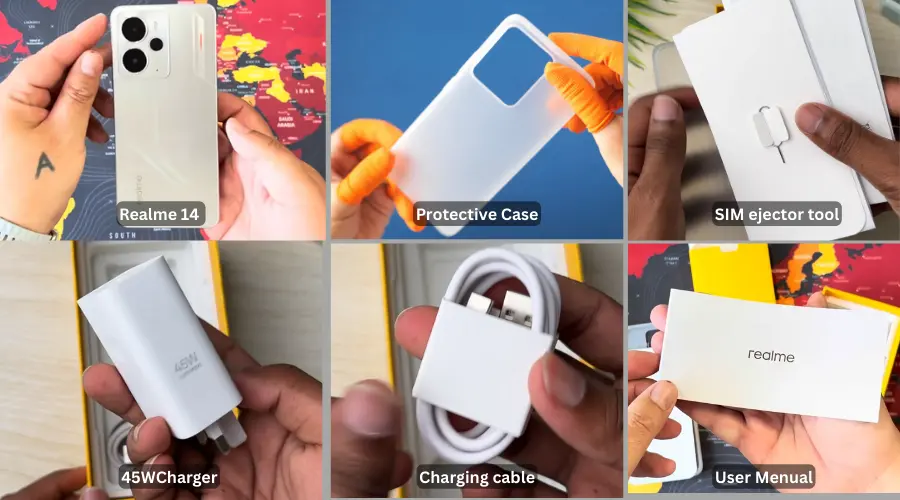 Realme 14 box content image