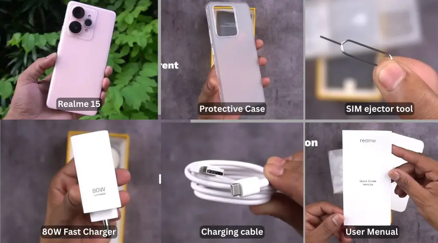 realme 15 box content image