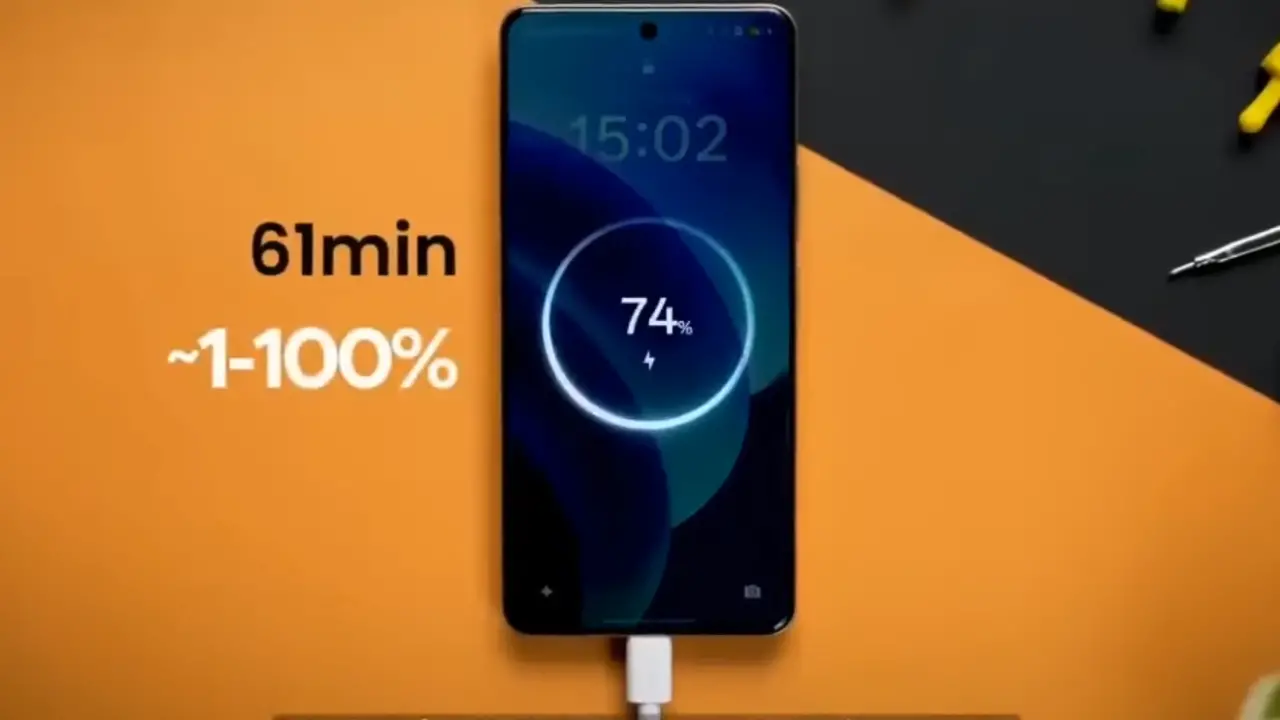 realme 15t battery charging image
