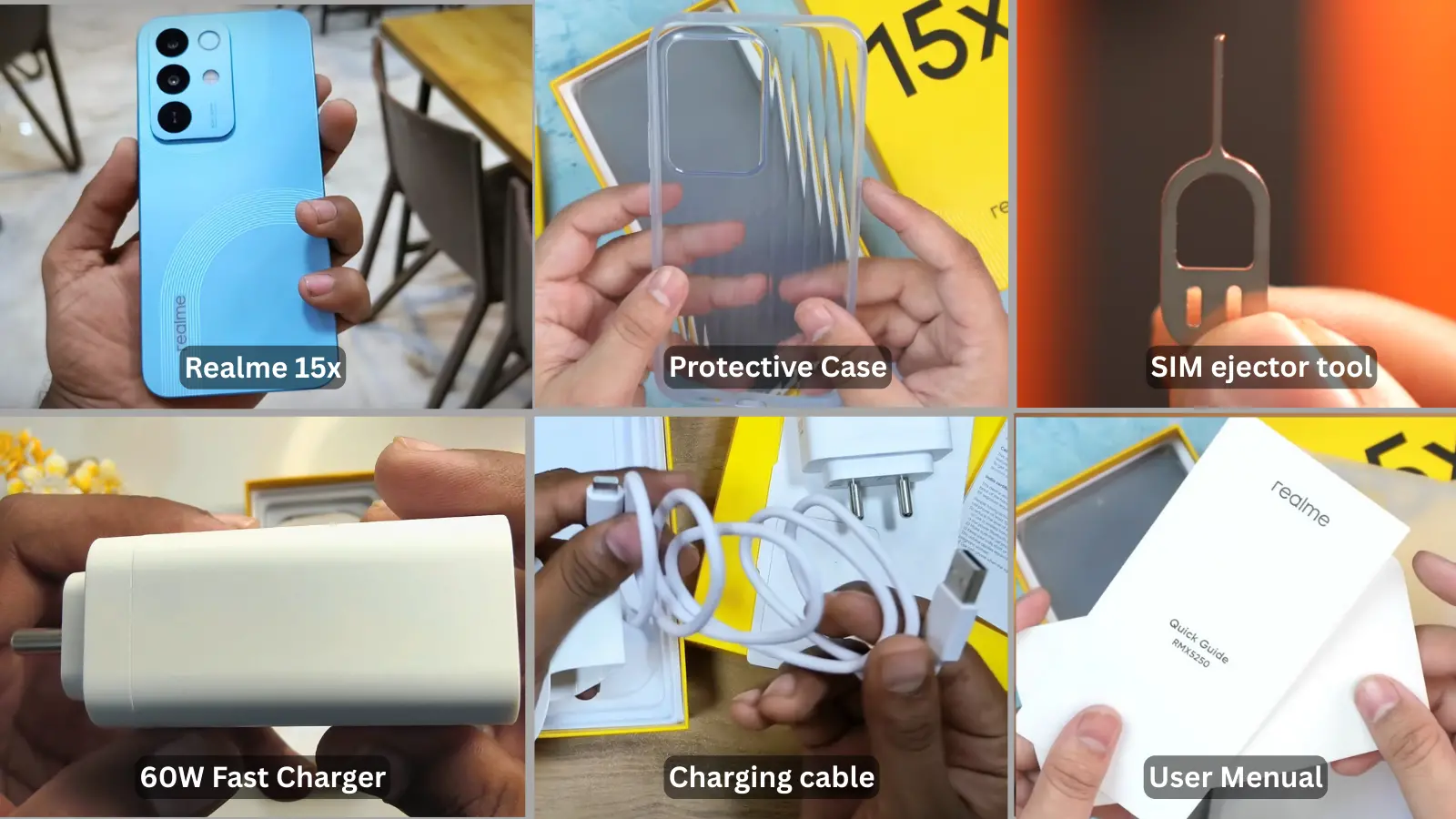 realme 15x box content