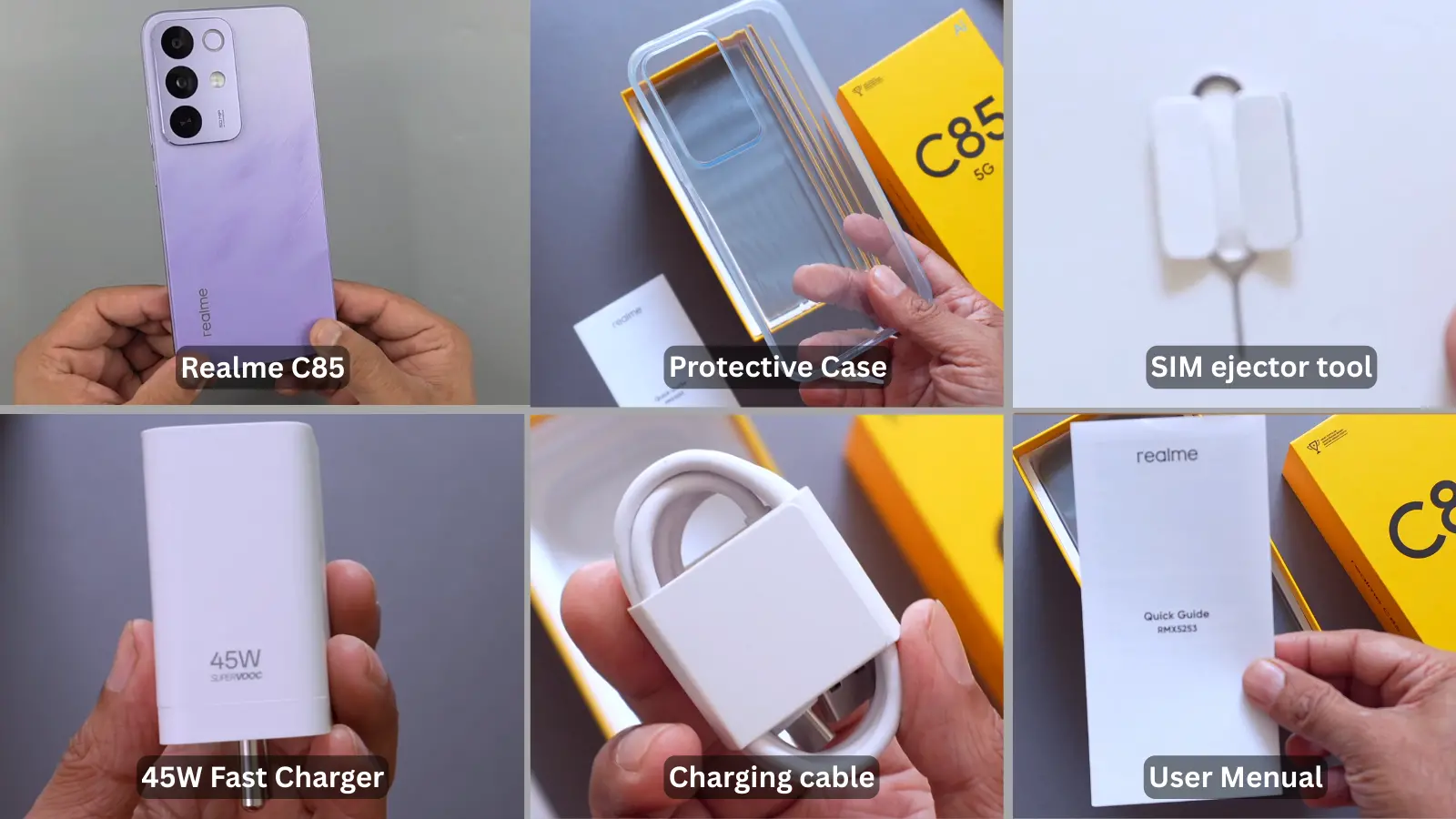 realme c85 box content