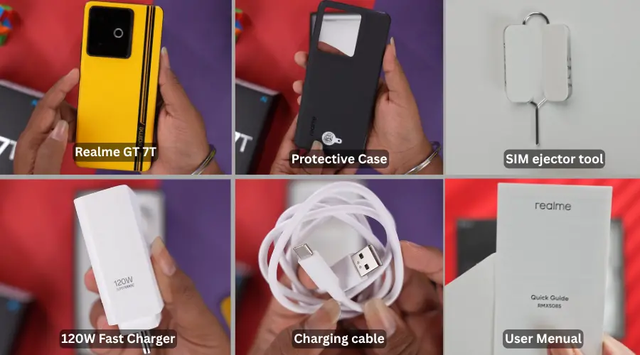 realme gt 7t box content image