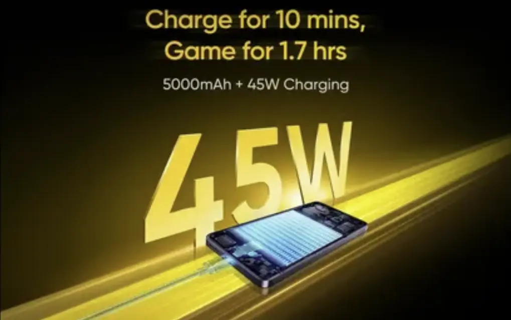 Realme narzo 70 turbo battery charging image
