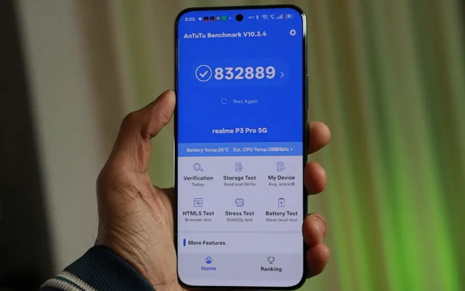 realme p3 pro antutu benchmark