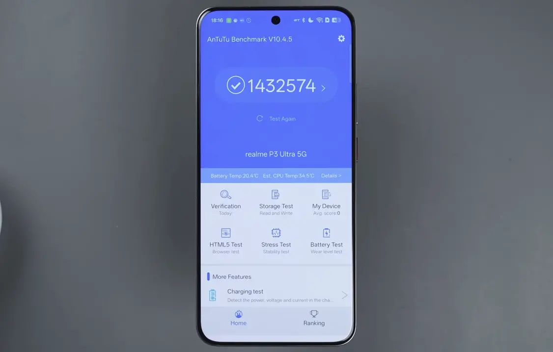 Realme P3 Ultra AnTuTu Benchmark & GeekBench Score Image