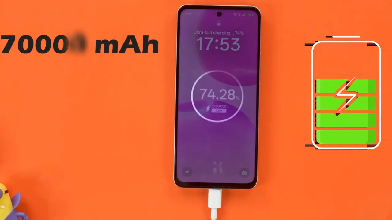 realme p4x battery charging image