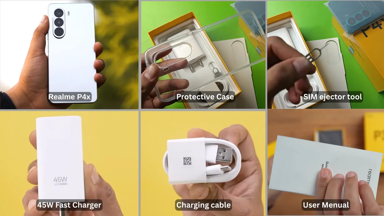 realme p4x box content