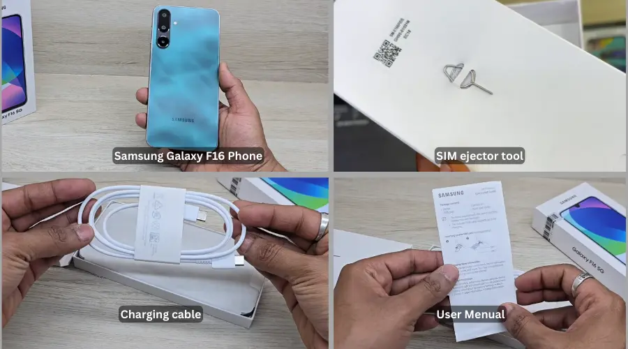 Samsung galaxy f16 box content image