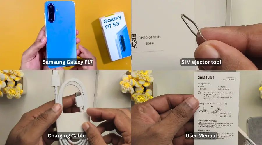 Samsung galaxy f17 box content
