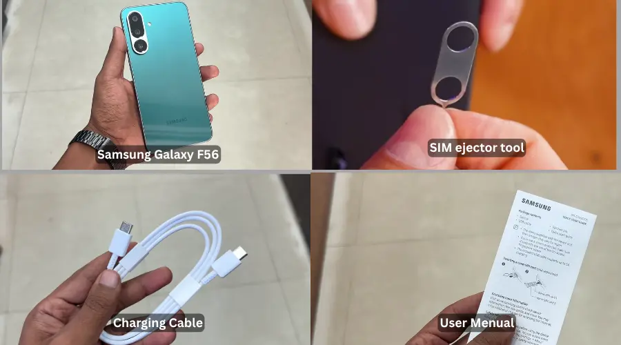 Samsung galaxy f56 box content image