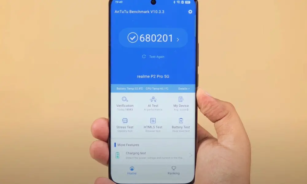 samsung galaxy m55s antutu score image
