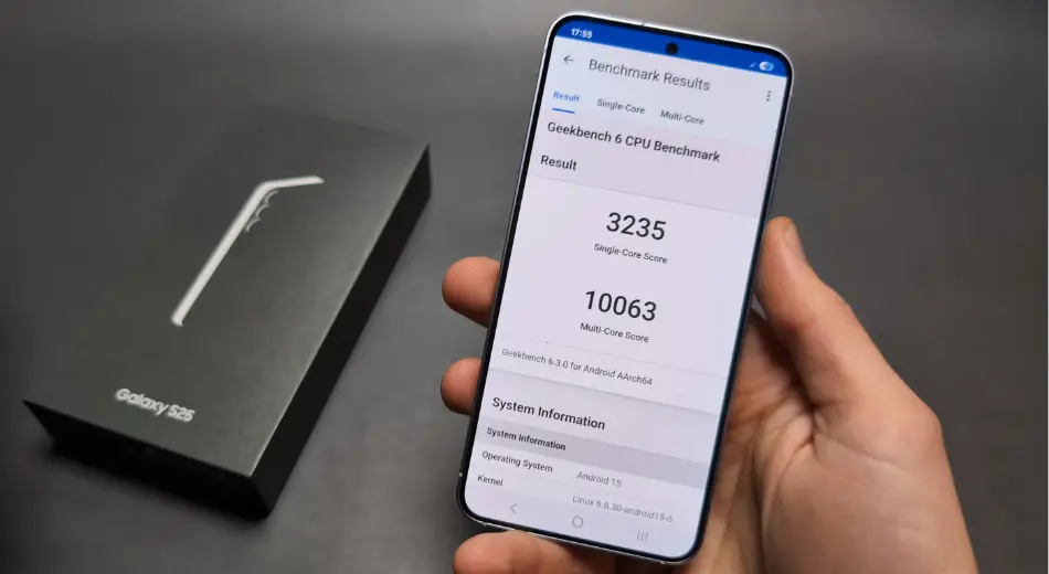 samsung galaxy s25 geekbench score