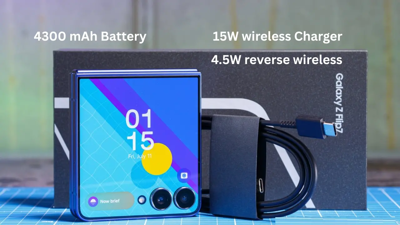 Samsung galaxy z flip7 battery charger image