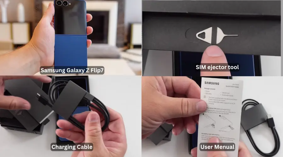 samsung galaxy z flip7 box content image