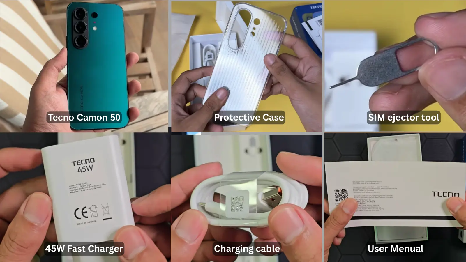 tecno camon 50 box content