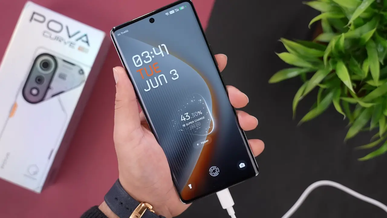 tecno pova curve battery charging image