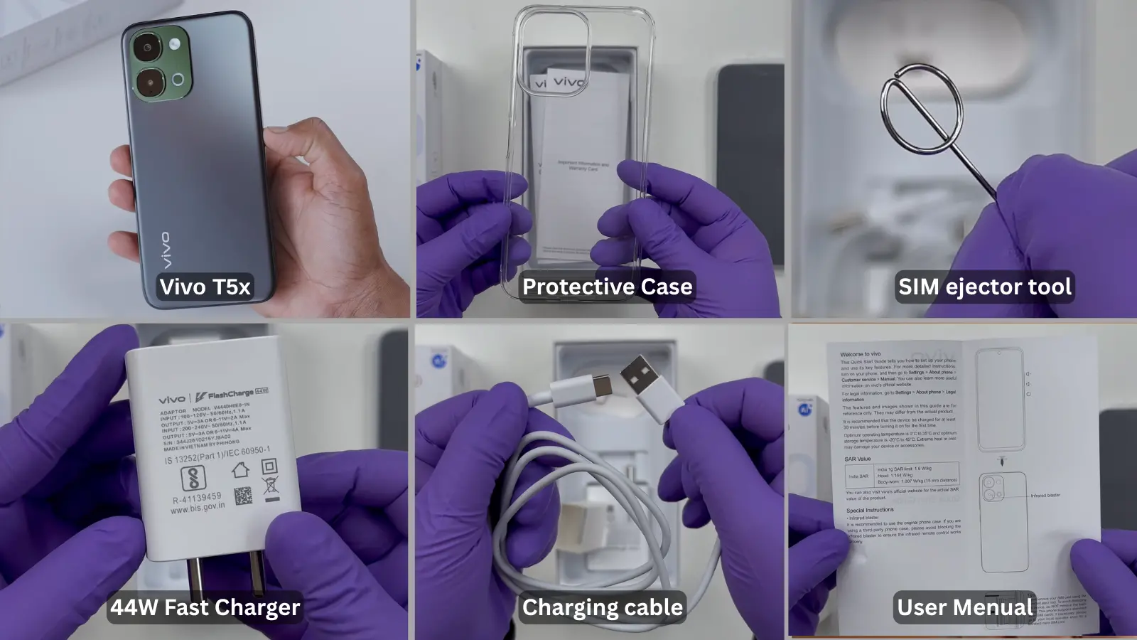 vivo t5x box content image
