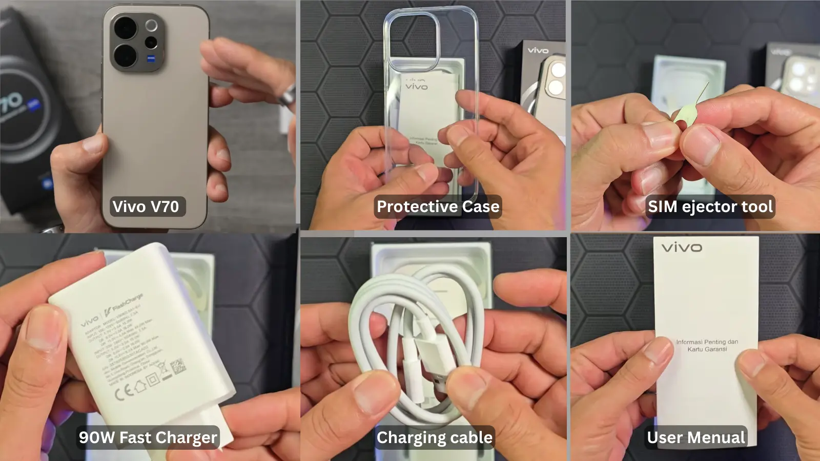 vivo v70 box content image
