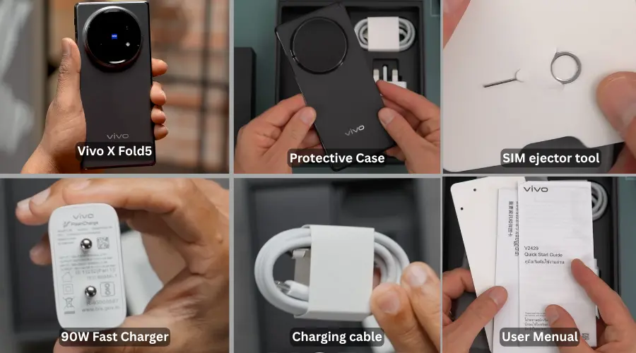 Vivo x fold5 box content image