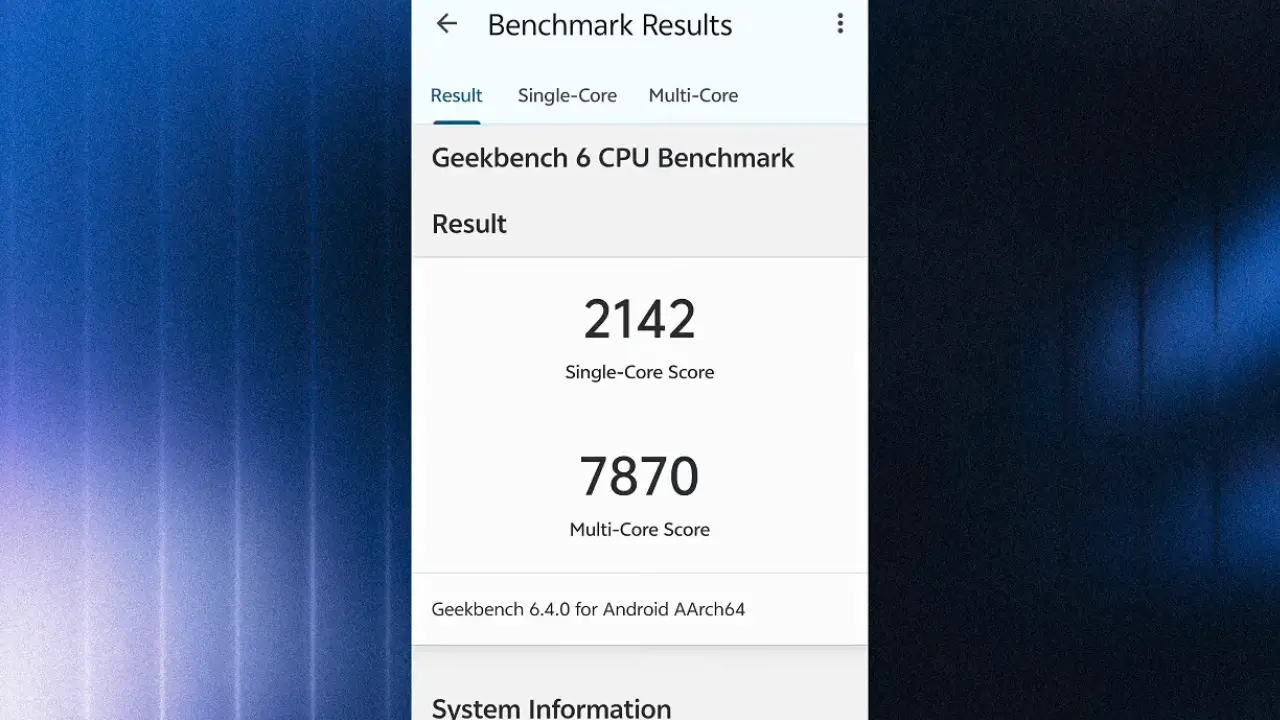 vivo x200s geekbench score image