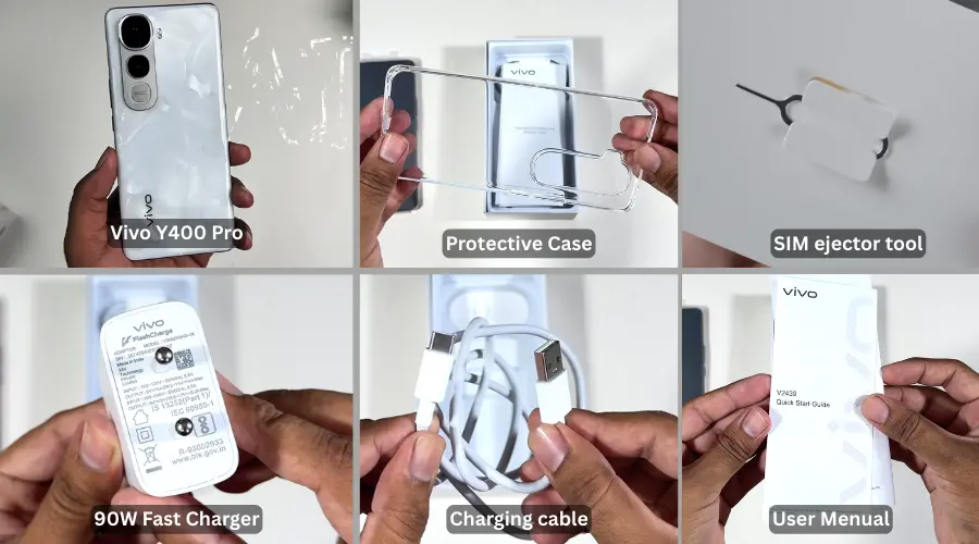 Vivo y400 pro box content image
